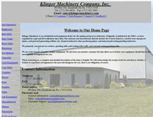 Tablet Screenshot of klingermachinery.com